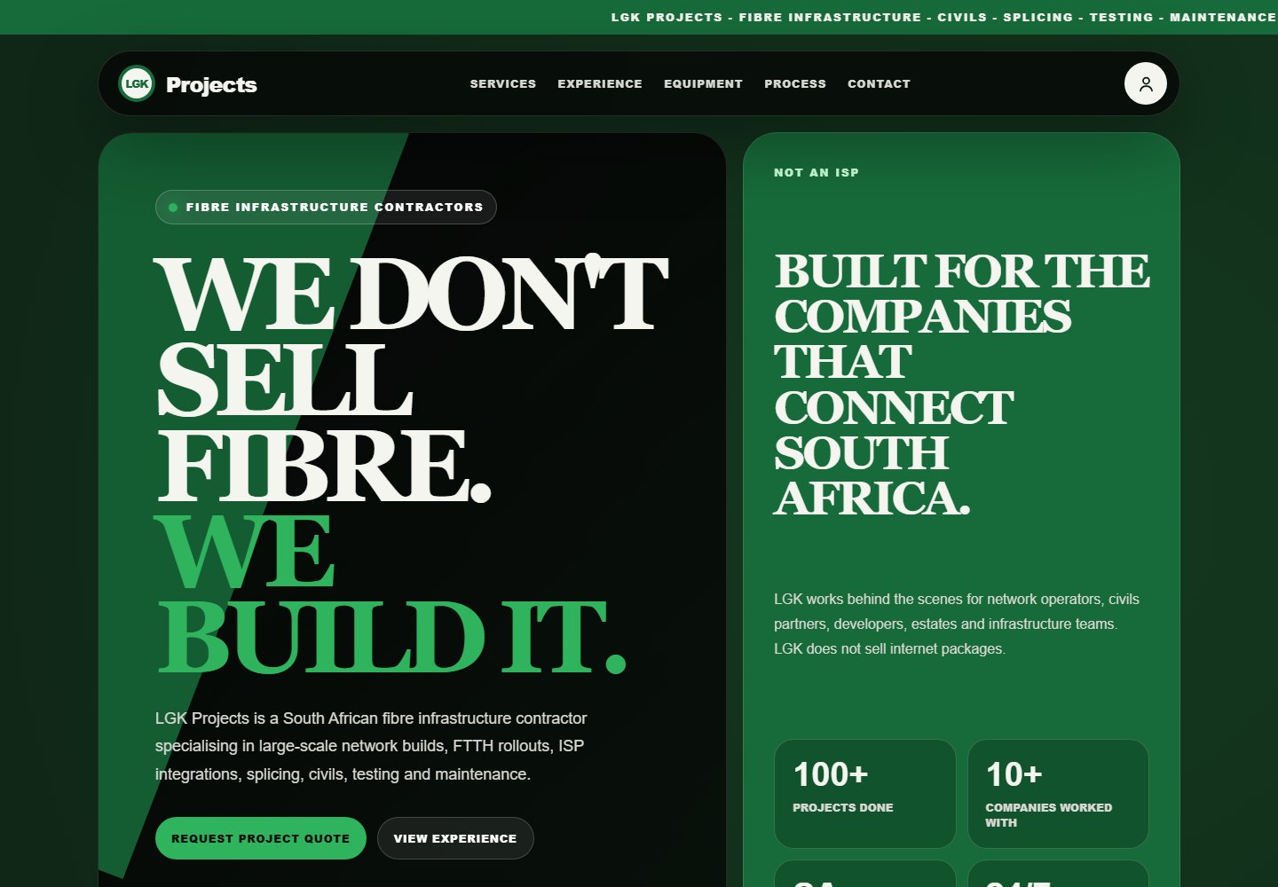 LGK Projects homepage screenshot